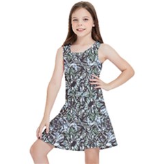 Intricate Textured Ornate Pattern Design Kids  Lightweight Sleeveless Dress by dflcprintsclothing