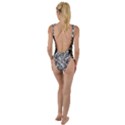 Intricate Textured Ornate Pattern Design High Leg Strappy Swimsuit View2