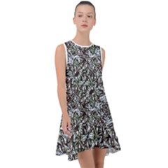 Intricate Textured Ornate Pattern Design Frill Swing Dress by dflcprintsclothing