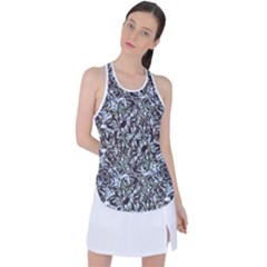 Intricate Textured Ornate Pattern Design Racer Back Mesh Tank Top by dflcprintsclothing