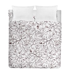 Pencil Flowers Seamless Pattern Duvet Cover Double Side (full/ Double Size) by SychEva