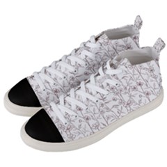 Pencil Flowers Men s Mid-top Canvas Sneakers by SychEva