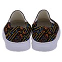 Electric Neon Lines Pattern Design Kids  Canvas Slip Ons View4