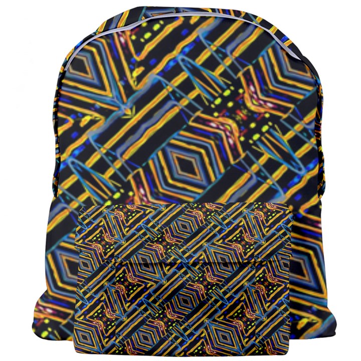 Electric Neon Lines Pattern Design Giant Full Print Backpack