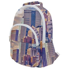 Akihabara Zone Urban Scene Tokyo Japan Rounded Multi Pocket Backpack by dflcprintsclothing