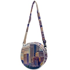 Akihabara Zone Urban Scene Tokyo Japan Crossbody Circle Bag by dflcprintsclothing