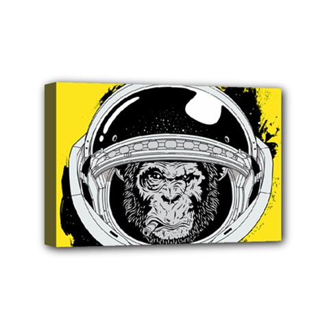 Spacemonkey Mini Canvas 6  X 4  (stretched) by goljakoff