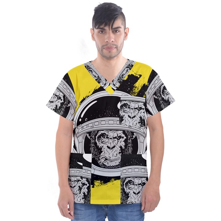 Spacemonkey Men s V-Neck Scrub Top