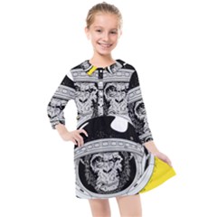 Spacemonkey Kids  Quarter Sleeve Shirt Dress by goljakoff