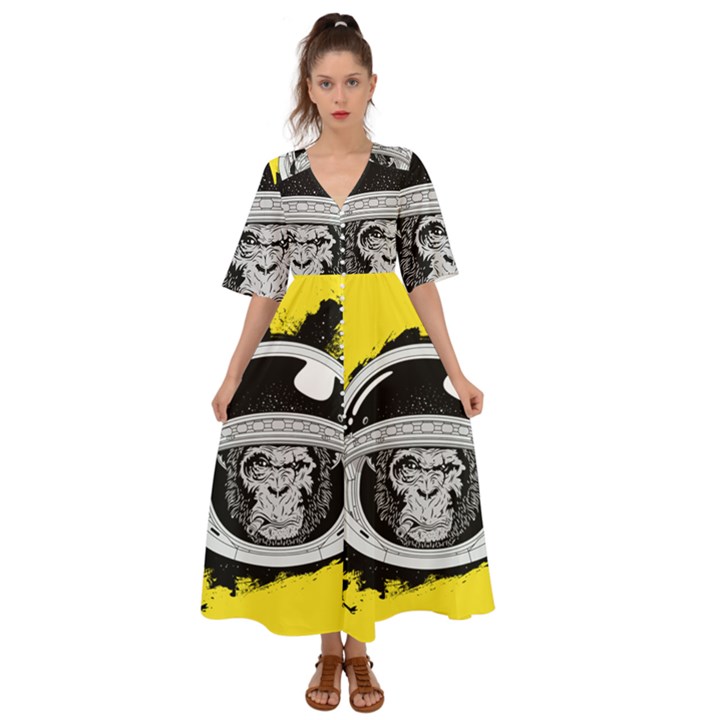 Spacemonkey Kimono Sleeve Boho Dress