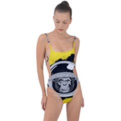 Spacemonkey Tie Strap One Piece Swimsuit by goljakoff