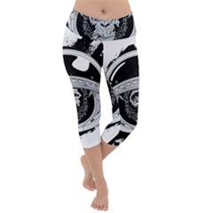 Spacemonkey Lightweight Velour Capri Yoga Leggings by goljakoff