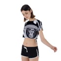 Spacemonkey Tie Back Short Sleeve Crop Tee View2