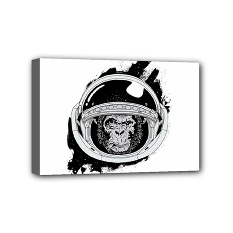 Spacemonkey Mini Canvas 6  X 4  (stretched) by goljakoff