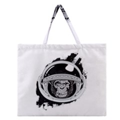 Spacemonkey Zipper Large Tote Bag by goljakoff