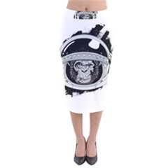 Spacemonkey Velvet Midi Pencil Skirt by goljakoff