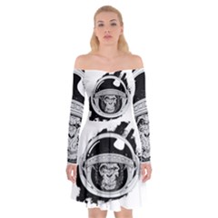 Spacemonkey Off Shoulder Skater Dress by goljakoff