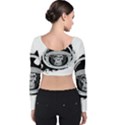 Spacemonkey Velvet Long Sleeve Crop Top View2