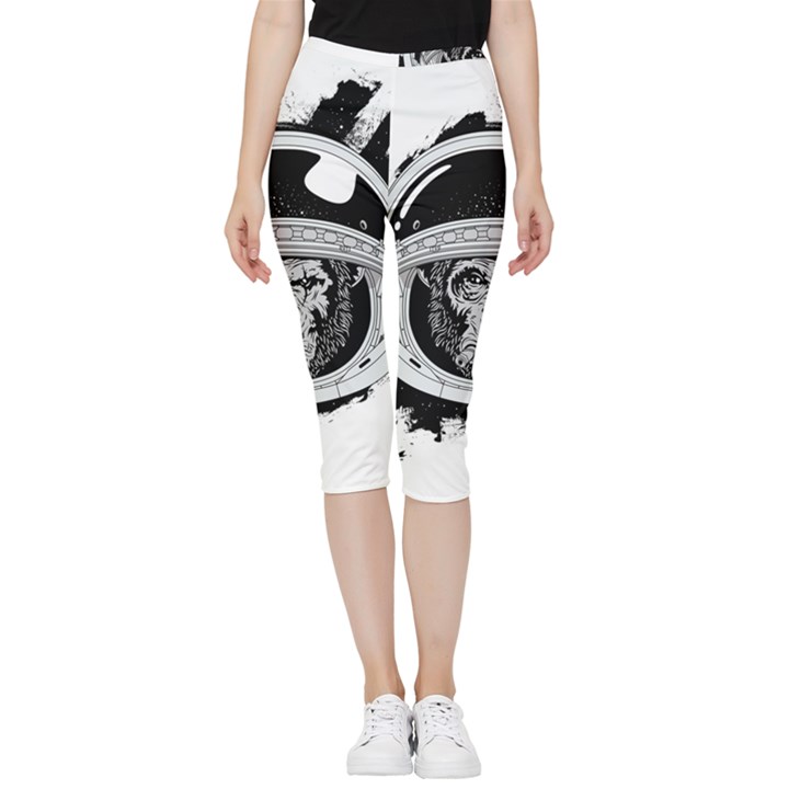 Spacemonkey Inside Out Lightweight Velour Capri Leggings 