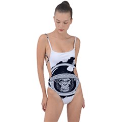 Spacemonkey Tie Strap One Piece Swimsuit by goljakoff