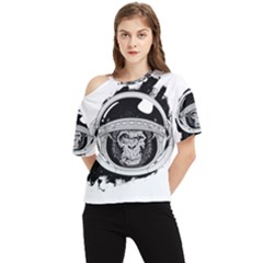 Spacemonkey One Shoulder Cut Out Tee by goljakoff