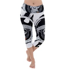 Spacemonkey Lightweight Velour Capri Yoga Leggings by goljakoff