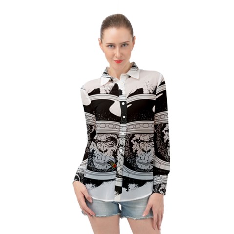 Spacemonkey Long Sleeve Chiffon Shirt by goljakoff