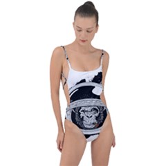 Spacemonkey Tie Strap One Piece Swimsuit by goljakoff