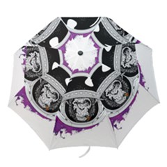 Purple spacemonkey Folding Umbrellas