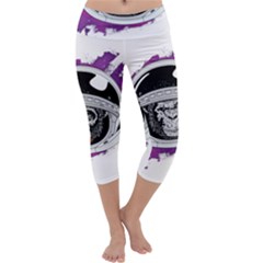 Purple Spacemonkey Capri Yoga Leggings by goljakoff