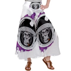 Purple Spacemonkey Satin Palazzo Pants by goljakoff