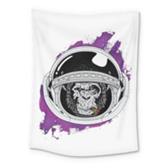 Purple Spacemonkey Medium Tapestry by goljakoff