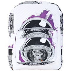 Purple Spacemonkey Full Print Backpack by goljakoff