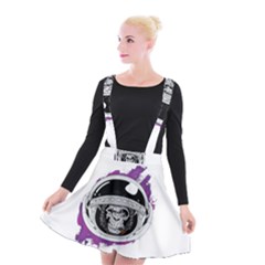 Purple Spacemonkey Suspender Skater Skirt by goljakoff