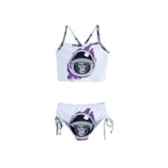 Purple Spacemonkey Girls  Tankini Swimsuit by goljakoff