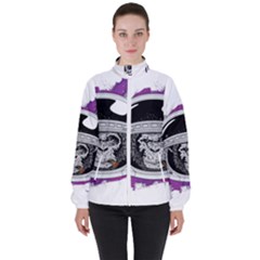 Purple Spacemonkey Women s High Neck Windbreaker