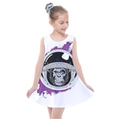 Purple Spacemonkey Kids  Summer Dress by goljakoff