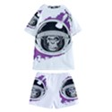 Purple spacemonkey Kids  Swim Tee and Shorts Set View2