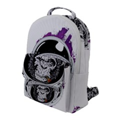 Purple Spacemonkey Flap Pocket Backpack (large) by goljakoff