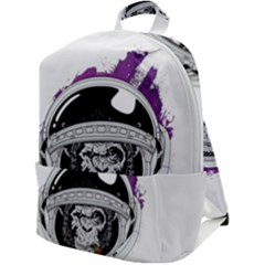 Purple Spacemonkey Zip Up Backpack by goljakoff