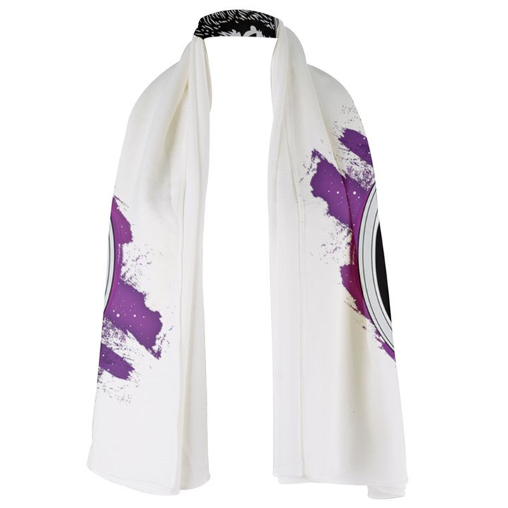 Purple spacemonkey Long Sheer Chiffon Scarf 