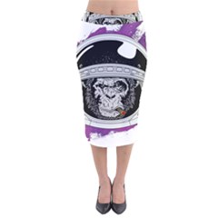 Spacemonkey Velvet Midi Pencil Skirt by goljakoff