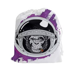 Spacemonkey Drawstring Pouch (2xl) by goljakoff