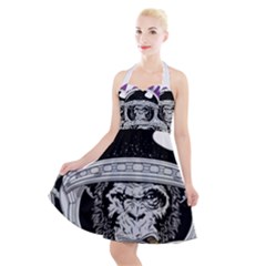 Spacemonkey Halter Party Swing Dress  by goljakoff