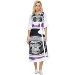 Spacemonkey Double Cuff Midi Dress by goljakoff