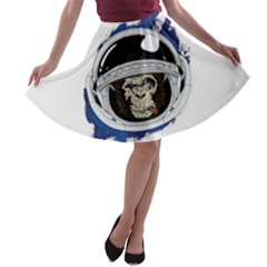 Spacemonkey A-line Skater Skirt by goljakoff