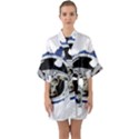 Spacemonkey Half Sleeve Satin Kimono  View1