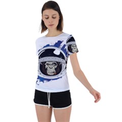 Spacemonkey Back Circle Cutout Sports Tee by goljakoff