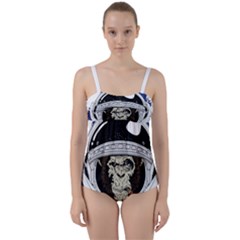 Spacemonkey Twist Front Tankini Set by goljakoff