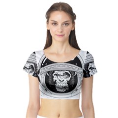 Spacemonkey Short Sleeve Crop Top by goljakoff